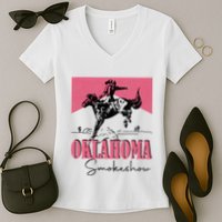 Oklahoma Smokeshow Western Oklahoma Smokeshow Women's V-Neck T-Shirt