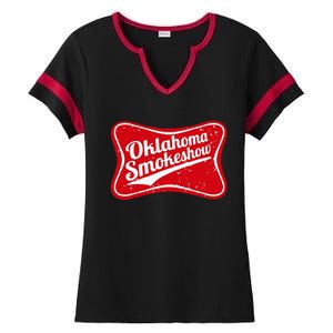 Oklahoma Smokeshow Western Country Music Ladies Halftime Notch Neck Tee