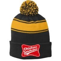 Oklahoma Smokeshow Western Country Music Stripe Pom Pom Beanie