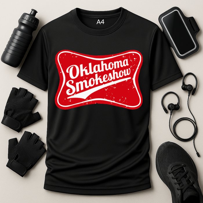 Oklahoma Smokeshow Western Country Music Cooling Performance Crew T-Shirt