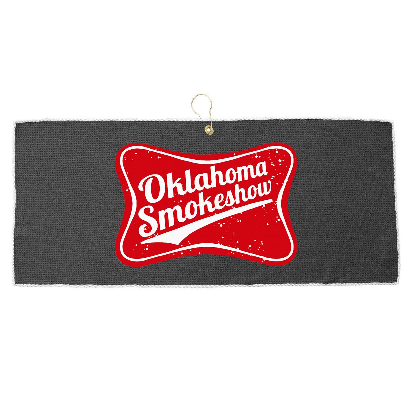 Oklahoma Smokeshow Western Country Music Large Microfiber Waffle Golf Towel