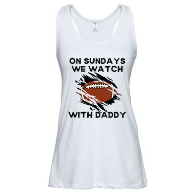 On Sundays We Watch Football With Daddy Ladies Essential Flowy Tank