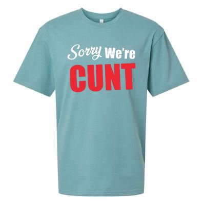 Omweekend Sorry WeRe Cunt Sueded Cloud Jersey T-Shirt