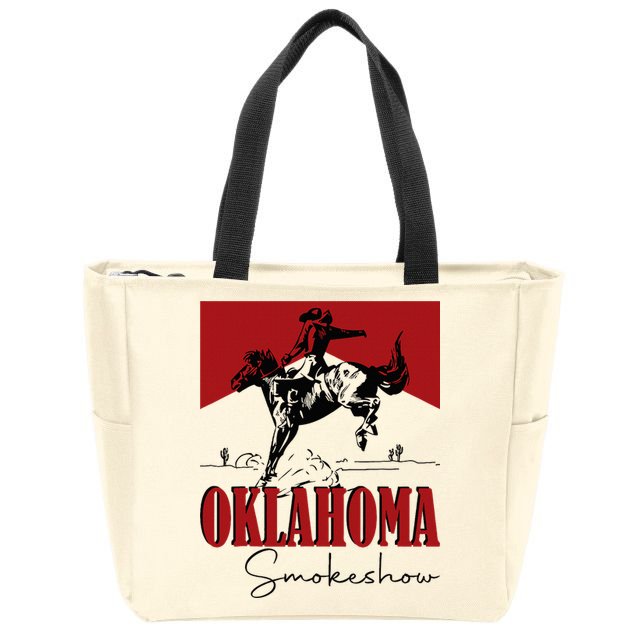 Oklahoma Smokeshow Western Oklahoma Smokeshow Cowboy Zip Tote Bag