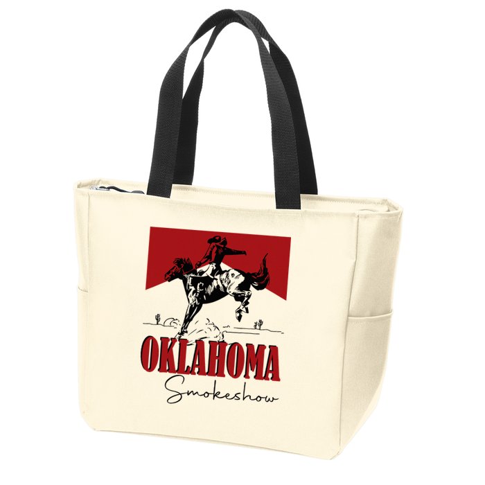 Oklahoma Smokeshow Western Oklahoma Smokeshow Cowboy Zip Tote Bag