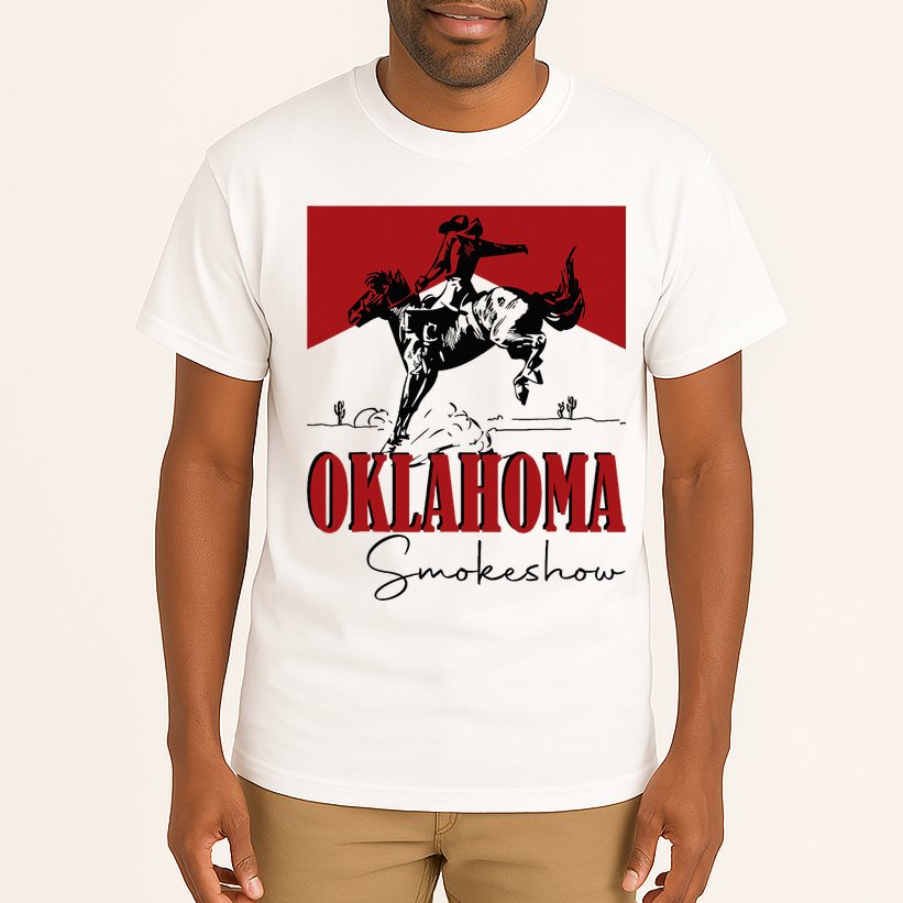 Oklahoma Smokeshow Western Oklahoma Smokeshow Cowboy Tall T-Shirt