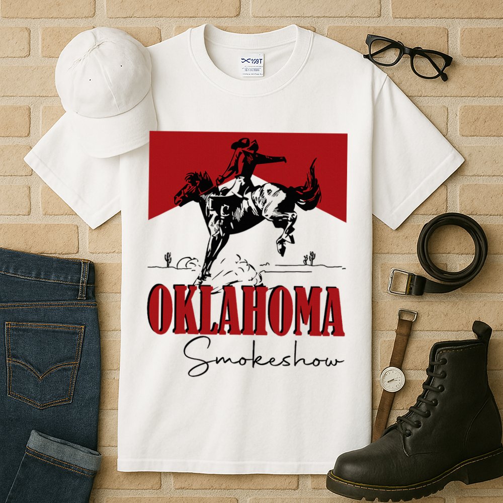 Oklahoma Smokeshow Western Oklahoma Smokeshow Cowboy Tall T-Shirt