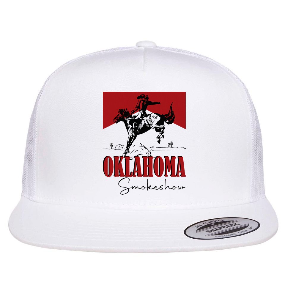 Oklahoma Smokeshow Western Oklahoma Smokeshow Cowboy Flat Bill Trucker Hat