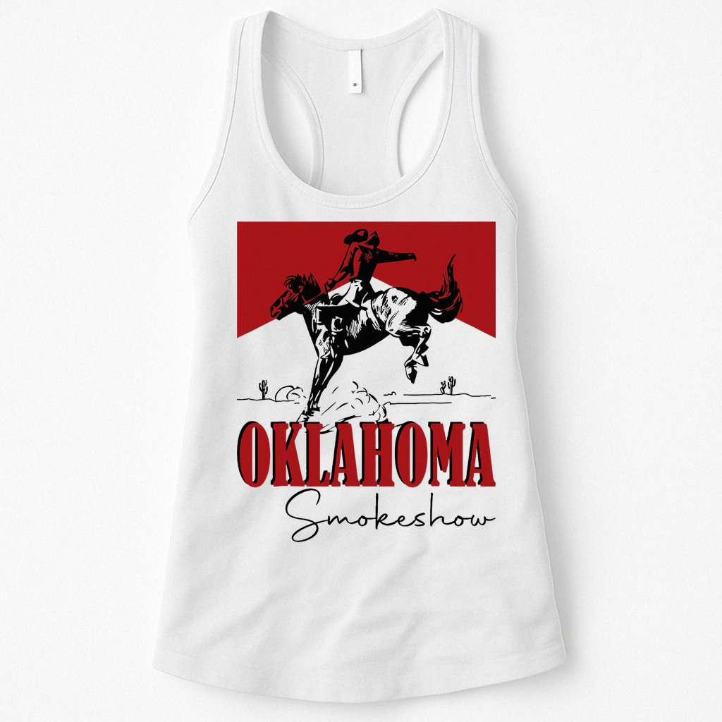 Oklahoma Smokeshow Western Oklahoma Smokeshow Cowboy Womens Tank Top
