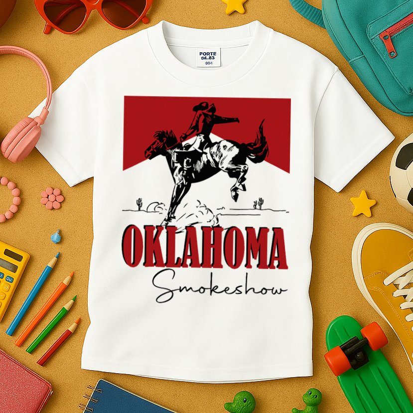 Oklahoma Smokeshow Western Oklahoma Smokeshow Cowboy Kids T-Shirt