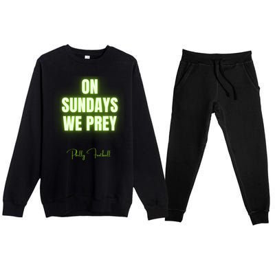 On Sundays We Prey Premium Crewneck Sweatsuit Set