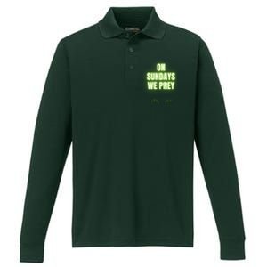 On Sundays We Prey Performance Long Sleeve Polo