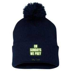 On Sundays We Prey Pom Pom 12in Knit Beanie