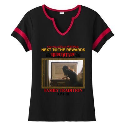 Our Sacrifice Will Pale Next To The Rewards From Director Ari Aster Hereditary Ladies Halftime Notch Neck Tee