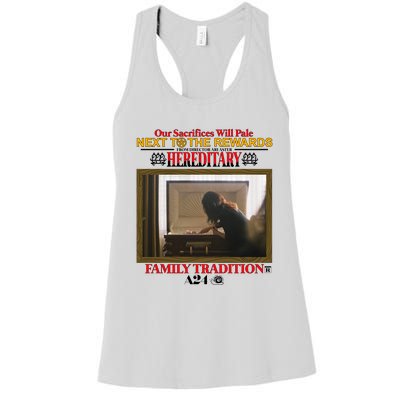 Our Sacrifice Will Pale Next To The Rewards From Director Ari Aster Hereditary Women's Racerback Tank