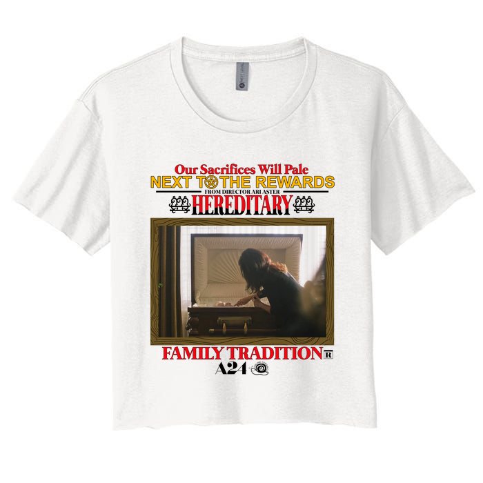 Our Sacrifice Will Pale Next To The Rewards From Director Ari Aster Hereditary Women's Crop Top Tee