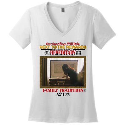 Our Sacrifice Will Pale Next To The Rewards From Director Ari Aster Hereditary Women's V-Neck T-Shirt