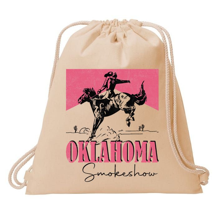 Oklahoma Smokeshow Western Oklahoma Smokeshow Cowboy Rodeo Drawstring Bag