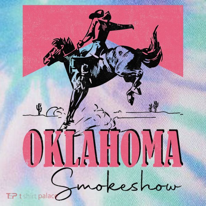 Oklahoma Smokeshow Western Oklahoma Smokeshow Cowboy Rodeo Legacy Tie Dye Trucker Hat