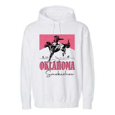 Oklahoma Smokeshow Western Oklahoma Smokeshow Cowboy Rodeo Garment-Dyed Fleece Hoodie