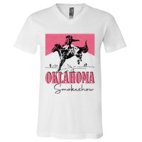 Oklahoma Smokeshow Western Oklahoma Smokeshow Cowboy Rodeo V-Neck T-Shirt