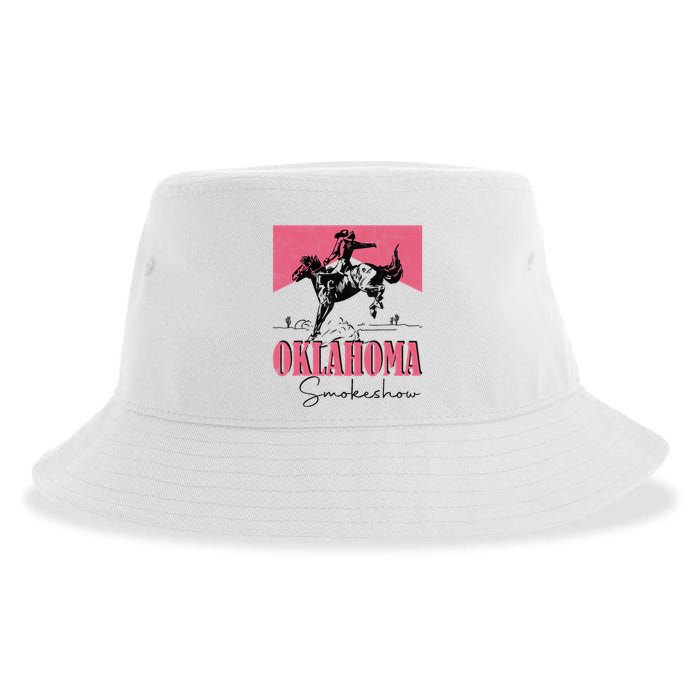 Oklahoma Smokeshow Western Oklahoma Smokeshow Cowboy Rodeo Sustainable Bucket Hat