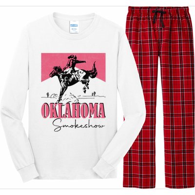 Oklahoma Smokeshow Western Oklahoma Smokeshow Cowboy Rodeo Long Sleeve Pajama Set