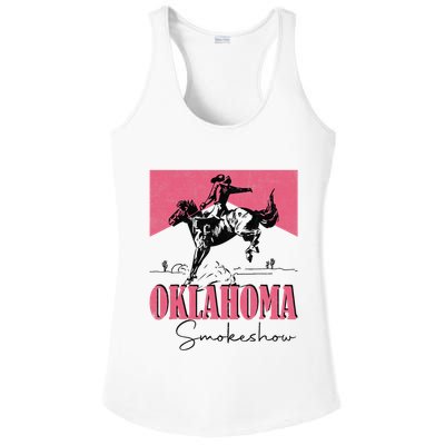 Oklahoma Smokeshow Western Oklahoma Smokeshow Cowboy Rodeo Ladies PosiCharge Competitor Racerback Tank