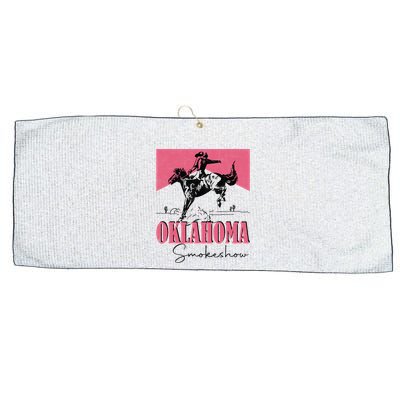 Oklahoma Smokeshow Western Oklahoma Smokeshow Cowboy Rodeo Large Microfiber Waffle Golf Towel