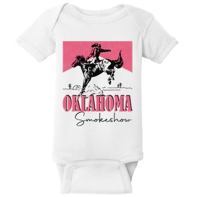 Oklahoma Smokeshow Western Oklahoma Smokeshow Cowboy Rodeo Baby Bodysuit