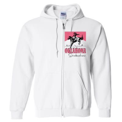 Oklahoma Smokeshow Western Oklahoma Smokeshow Cowboy Rodeo Full Zip Hoodie