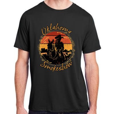 Oklahoma Smokeshow Western Riding Horses Cow Adult ChromaSoft Performance T-Shirt