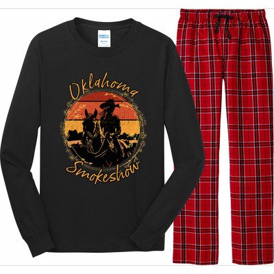 Oklahoma Smokeshow Western Riding Horses Cow Long Sleeve Pajama Set