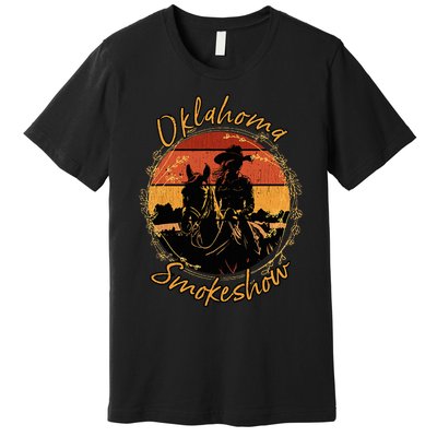 Oklahoma Smokeshow Western Riding Horses Cow Premium T-Shirt