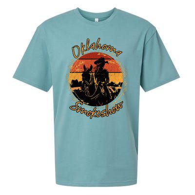 Oklahoma Smokeshow Western Riding Horses Cow Sueded Cloud Jersey T-Shirt