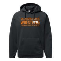 O.K.L.A.H.O.M.A State Wrestling Compete Defeat Repeat Performance Fleece Hoodie