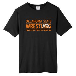 O.K.L.A.H.O.M.A State Wrestling Compete Defeat Repeat Tall Fusion ChromaSoft Performance T-Shirt