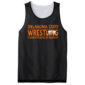 O.K.L.A.H.O.M.A State Wrestling Compete Defeat Repeat Mesh Reversible Basketball Jersey Tank