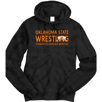 O.K.L.A.H.O.M.A State Wrestling Compete Defeat Repeat Tie Dye Hoodie