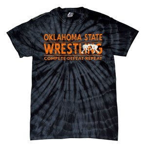 O.K.L.A.H.O.M.A State Wrestling Compete Defeat Repeat Tie-Dye T-Shirt