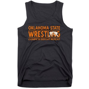 O.K.L.A.H.O.M.A State Wrestling Compete Defeat Repeat Tank Top