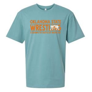 O.K.L.A.H.O.M.A State Wrestling Compete Defeat Repeat Sueded Cloud Jersey T-Shirt