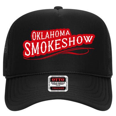 Oklahoma Smokeshow Western Country Music Cow High Crown Mesh Back Trucker Hat