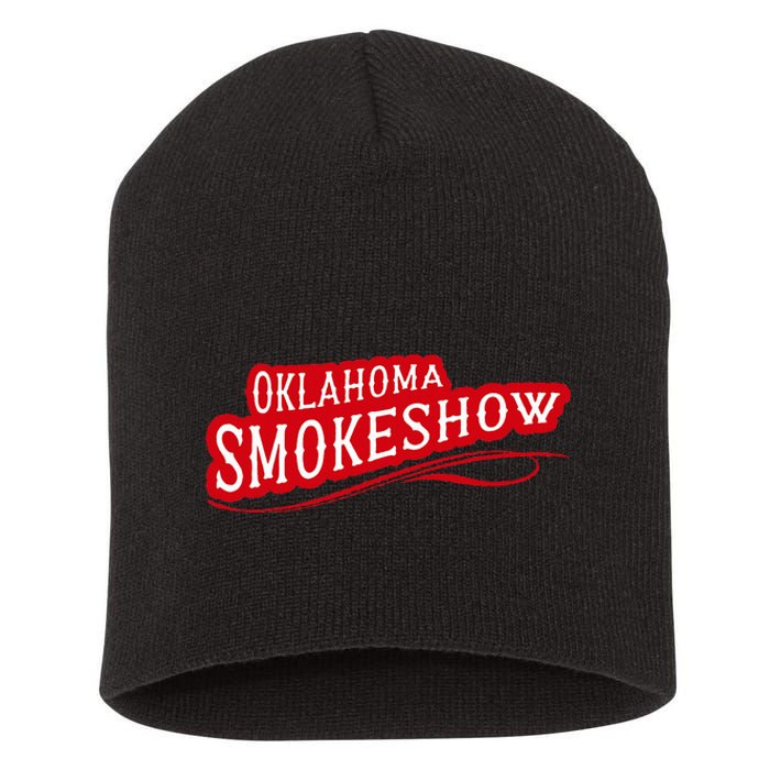 Oklahoma Smokeshow Western Country Music Cow Short Acrylic Beanie