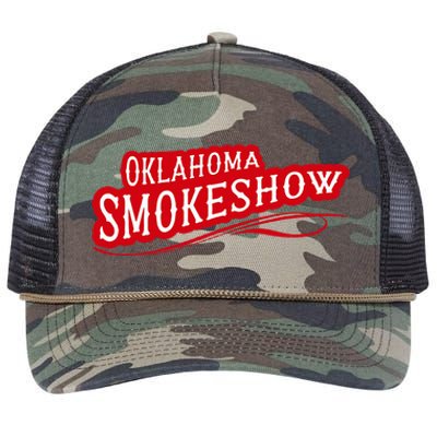 Oklahoma Smokeshow Western Country Music Cow Retro Rope Trucker Hat Cap