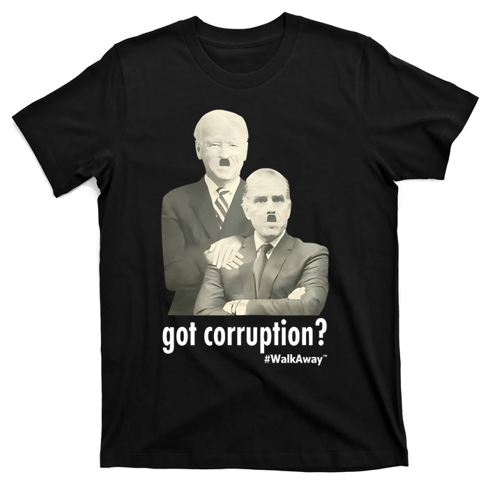 On Straka Wearing Got Corruption Walkaway Joe And Hunter Biden T-Shirt