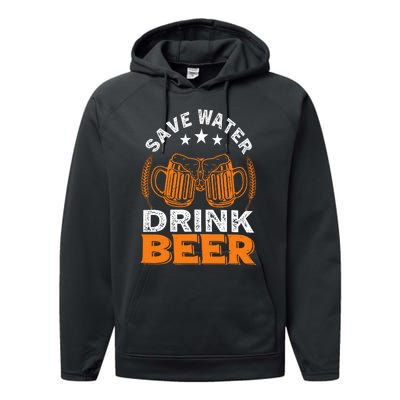 Oktoberfest Save Water Drink Beer Drinking Party Oktoberfest Party Performance Fleece Hoodie