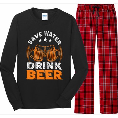 Oktoberfest Save Water Drink Beer Drinking Party Oktoberfest Party Long Sleeve Pajama Set