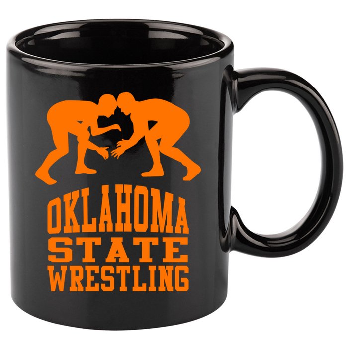 Oklahoma State Wrestling 11oz C Handle Ceramic Mug