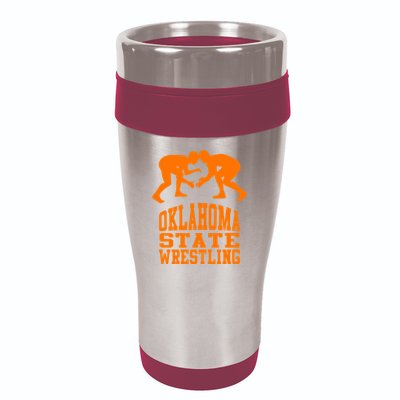 Oklahoma State Wrestling 16oz Travel Tumbler